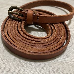 Abercrombie & Fitch Skinny Double Wrap Genuine Leather Belt XS/S Vintage